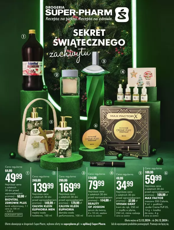 Super-Pharm - gazetka promocyjna Gazetka Sekret Świątecznego zachwytu od poniedziałku 02.12 do wtorku 24.12