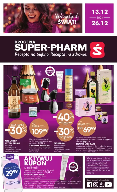 Super-Pharm - gazetka promocyjna Gazetka WESOŁYCH ŚWIĄT! od piątku 13.12 do czwartku 26.12