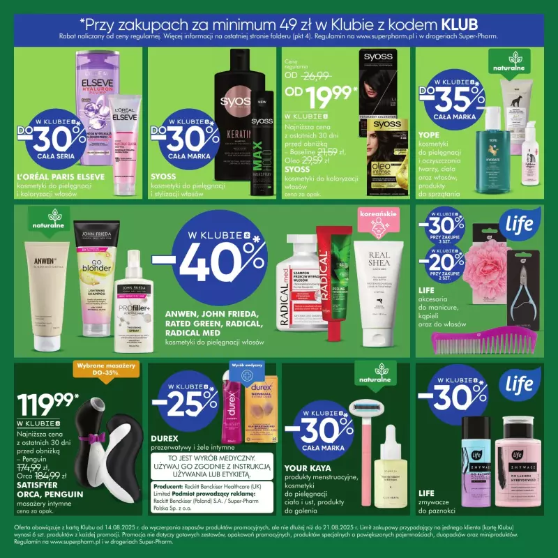 Super-Pharm - gazetka promocyjna Dni Klubu od czwartku 14.08 do czwartku 21.08 - strona 8