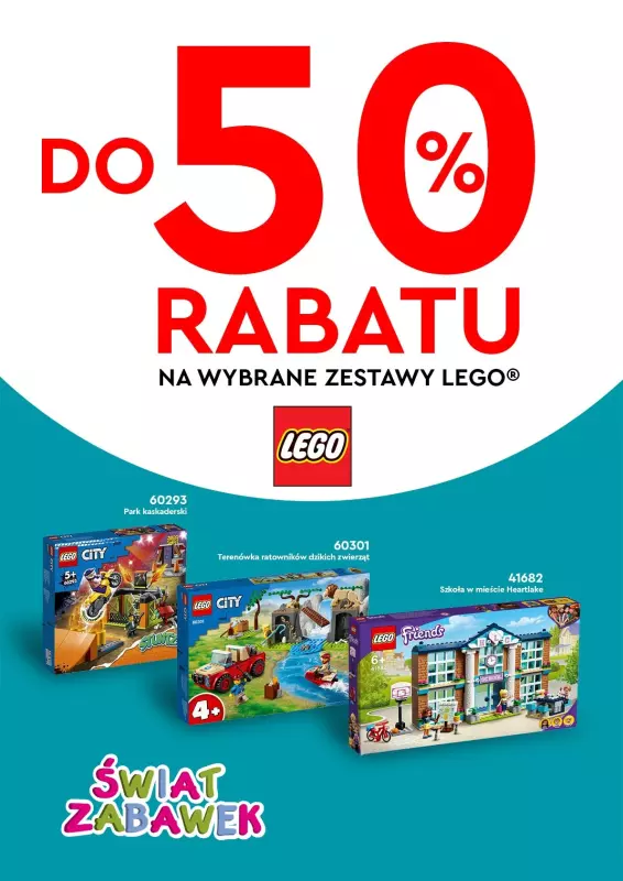 ŚWIAT ZABAWEK - gazetka promocyjna Do -50% na wybrane klocki LEGO od wtorku 13.12 do soboty 24.12