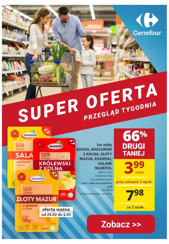 Carrefour - gazetka promocyjna SUPER oferta - przegląd tygodnia od poniedziałku 26.02 do soboty 02.03