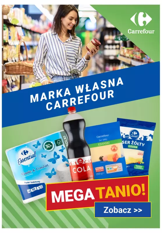 Carrefour - gazetka promocyjna Mega TANIO - marka własna Carrefour od poniedziałku 08.04 do soboty 13.04