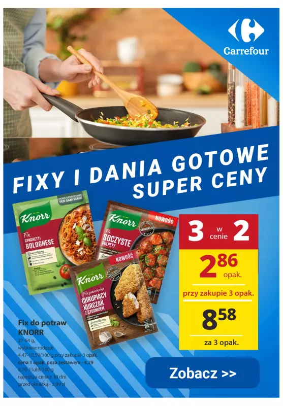 Carrefour - gazetka promocyjna Fixy i dania gotowe - super ceny!  