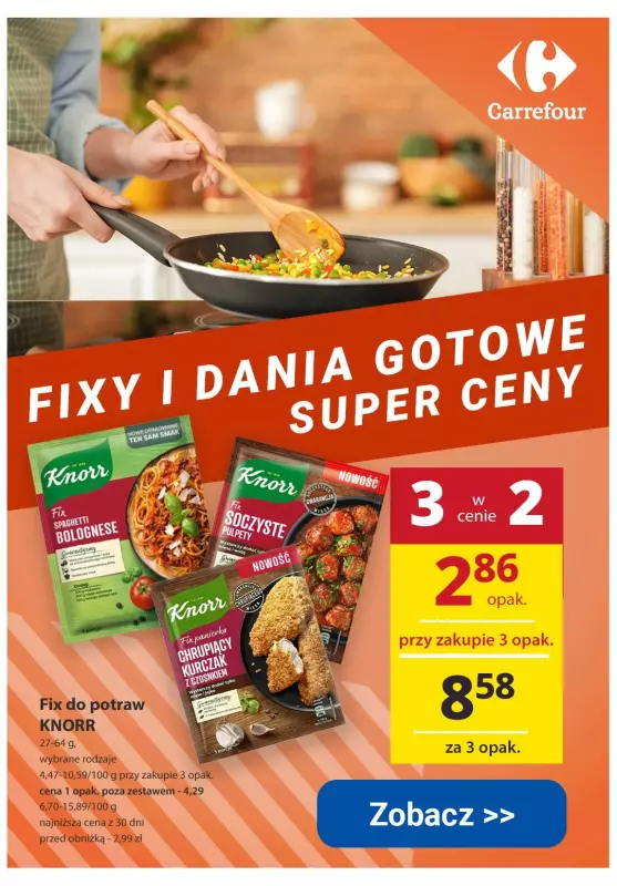 Carrefour - gazetka promocyjna Fixy i dania gotowe - super ceny! od czwartku 09.05 do soboty 11.05