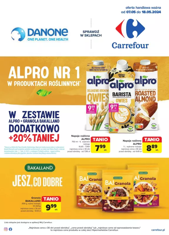 Carrefour - gazetka promocyjna Danone - Jesz, co dobre od wtorku 14.05 do soboty 18.05