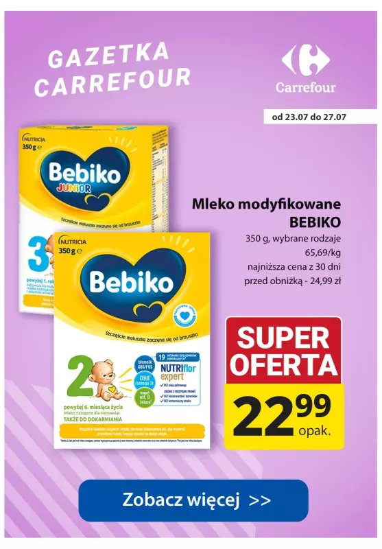 Carrefour - gazetka promocyjna Promocje dla maluszków od poniedziałku 22.07 do soboty 27.07 - strona 3