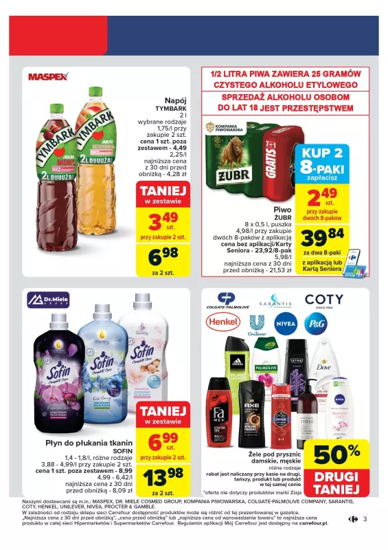 Carrefour - gazetka promocyjna Gazetka Superoferty tygodnia od poniedziałku 12.08 do soboty 17.08 - strona 3