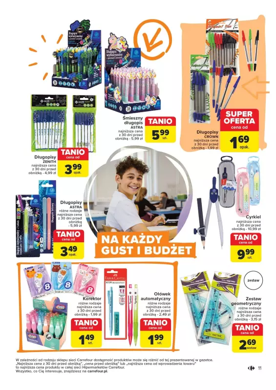 Carrefour - gazetka promocyjna Gazetka na nowo w szkole od wtorku 20.08 do soboty 14.09 - strona 11