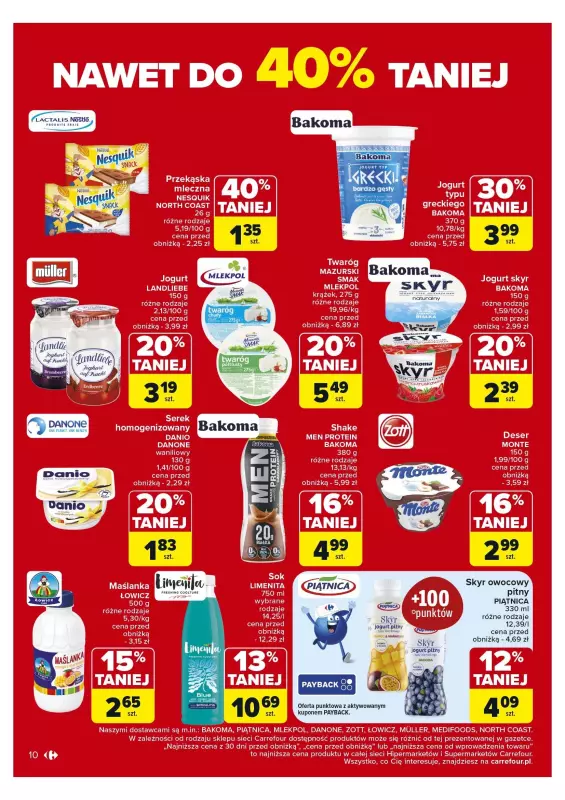 Carrefour - gazetka promocyjna Gazetka Superoferty tygodnia od poniedziałku 26.08 do soboty 31.08 - strona 10