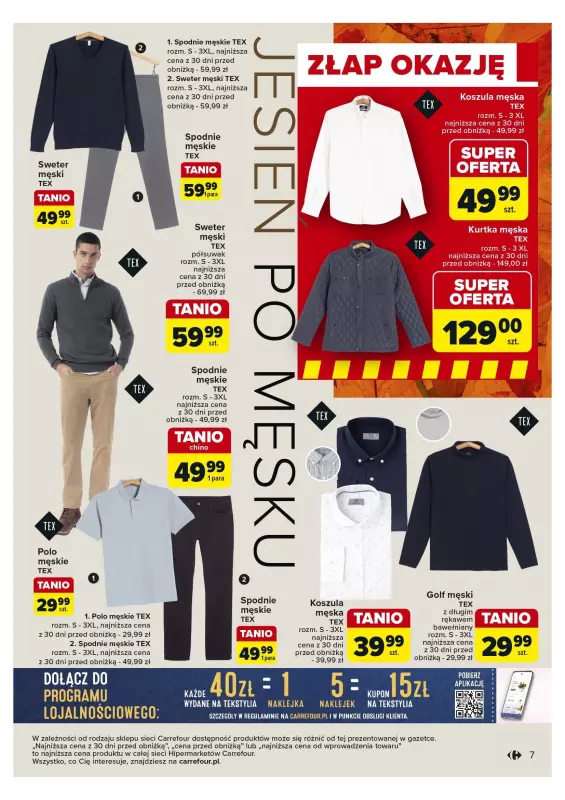 Carrefour - gazetka promocyjna Rodzinny look na jesień od wtorku 03.09 do soboty 14.09 - strona 7