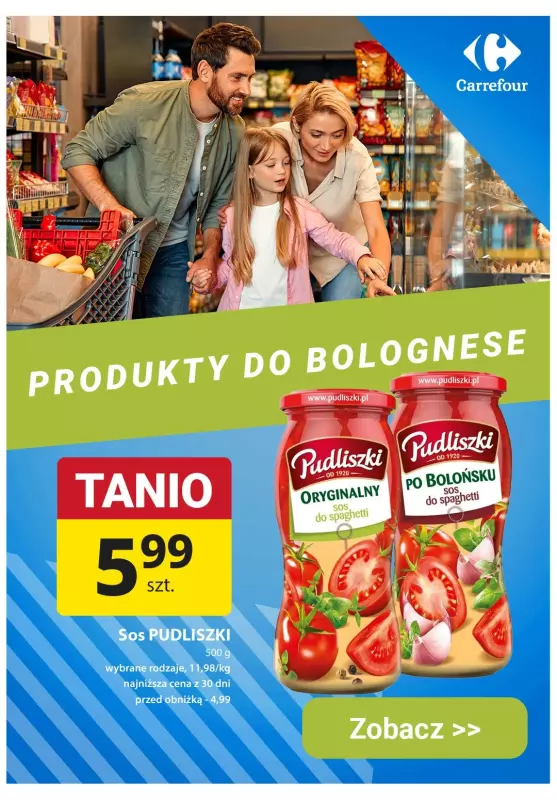 Carrefour - gazetka promocyjna Produkty na BOLOGNESE od poniedziałku 09.09 do soboty 14.09