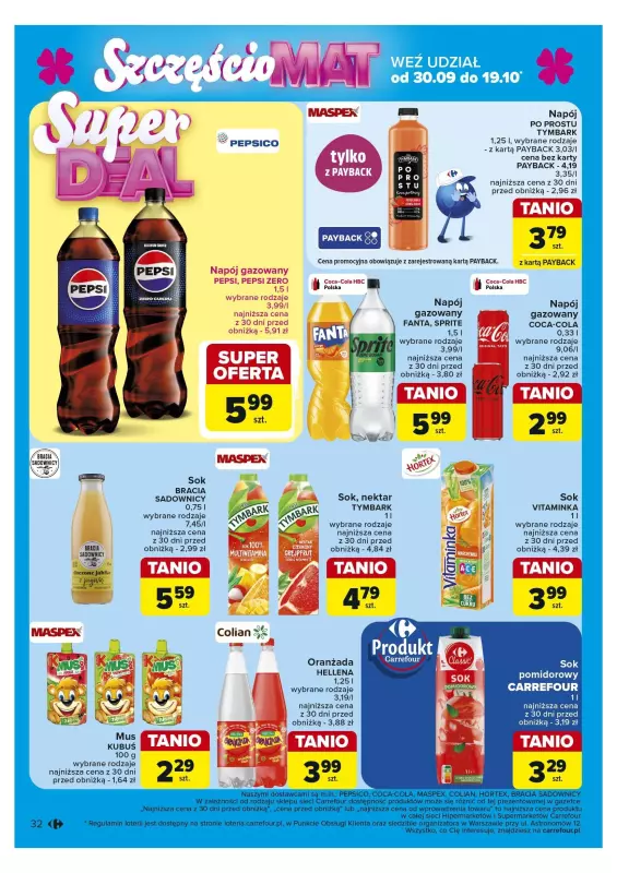 Carrefour - gazetka promocyjna Gazetka Carrefour od poniedziałku 30.09 do soboty 05.10 - strona 32