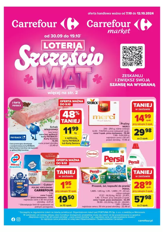 Carrefour - gazetka promocyjna Gazetka Carrefour od poniedziałku 07.10 do soboty 12.10