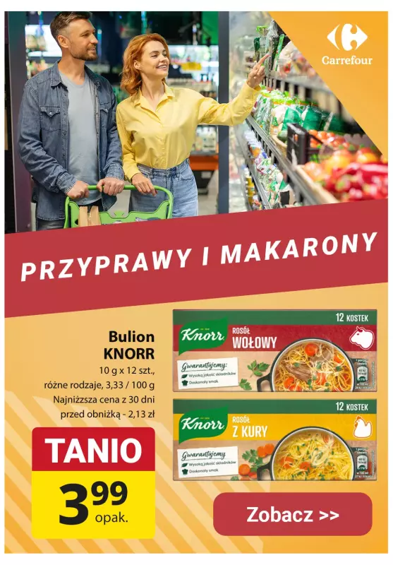 Carrefour - gazetka promocyjna Przyprawy i makarony - SUPER TANIO! od środy 09.10 do soboty 12.10