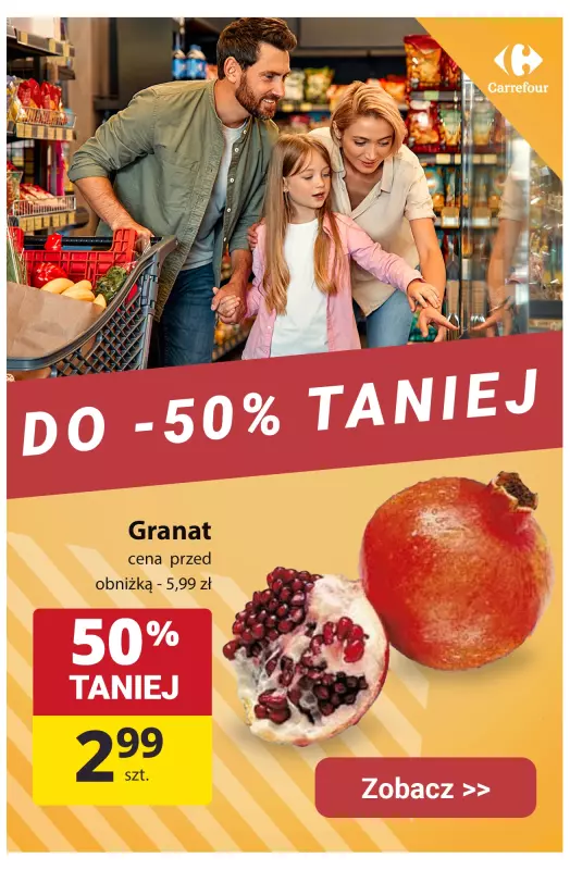 Carrefour - gazetka promocyjna Do -50% TANIEJ! od poniedziałku 14.10 do soboty 19.10