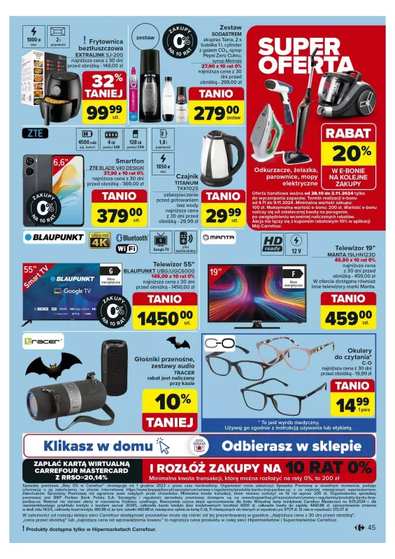 Carrefour - gazetka promocyjna Gazetka Carrefour od poniedziałku 28.10 do soboty 02.11 - strona 45