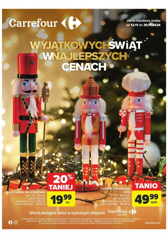 Carrefour - gazetka promocyjna Gazetka Wyjątkowych świąt od wtorku 12.11 do soboty 30.11