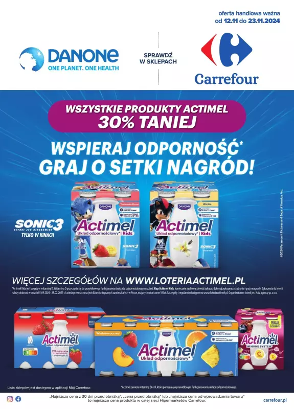 Carrefour - gazetka promocyjna Gazetka Wspieraj odporność od wtorku 19.11 do soboty 23.11