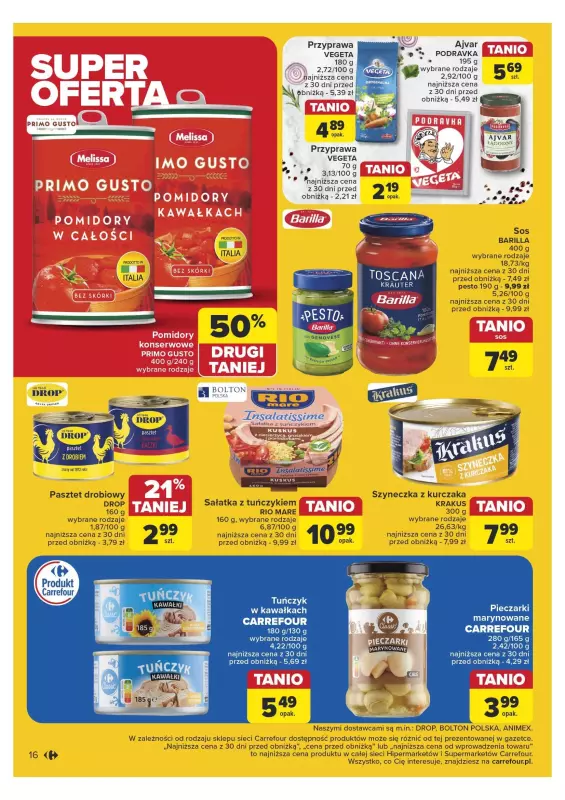 Carrefour - gazetka promocyjna Gazetka Carrefour od poniedziałku 25.11 do soboty 30.11 - strona 16