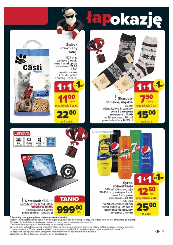 Carrefour - gazetka promocyjna Gazetka Carrefour od poniedziałku 25.11 do soboty 30.11 - strona 5