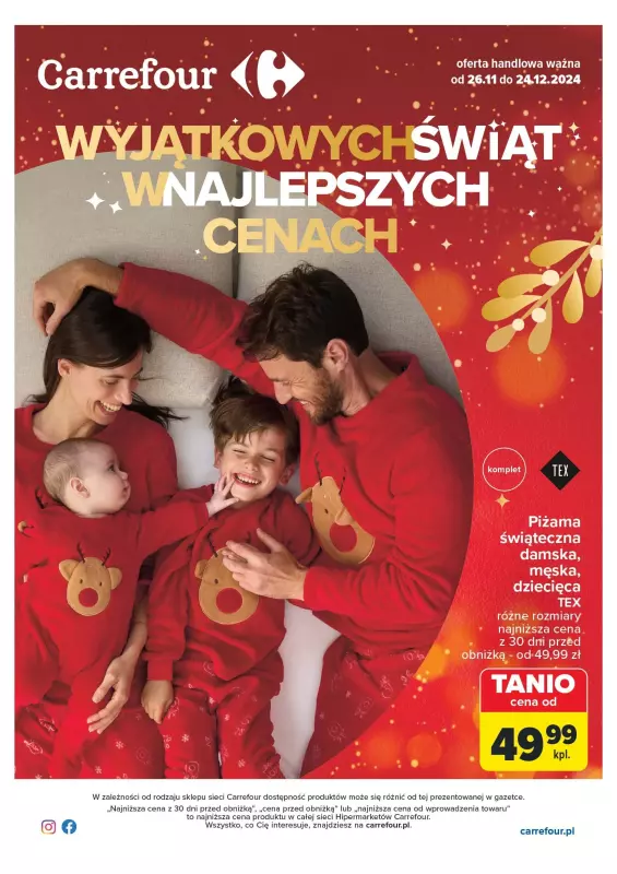 Carrefour - gazetka promocyjna Gazetka Święta na miarę oczekiwań od wtorku 26.11 do wtorku 24.12