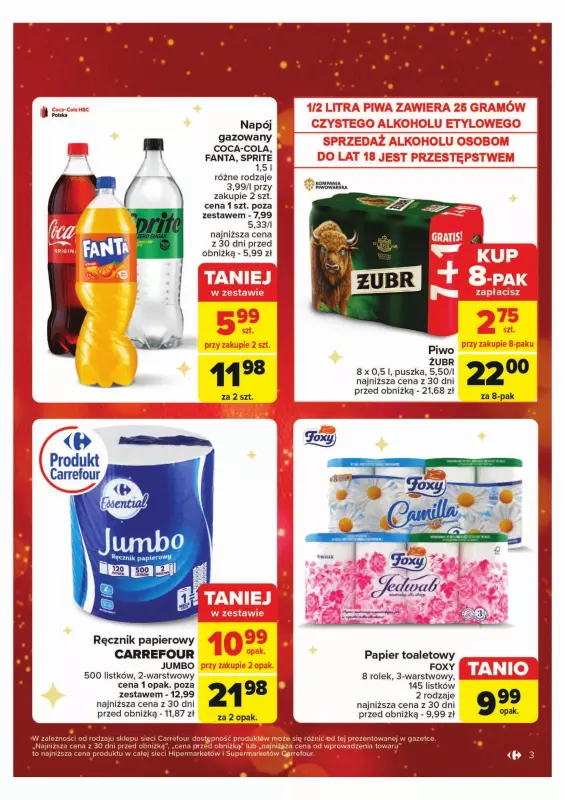 Carrefour - gazetka promocyjna Gazetka Carrefour od poniedziałku 02.12 do soboty 07.12 - strona 3