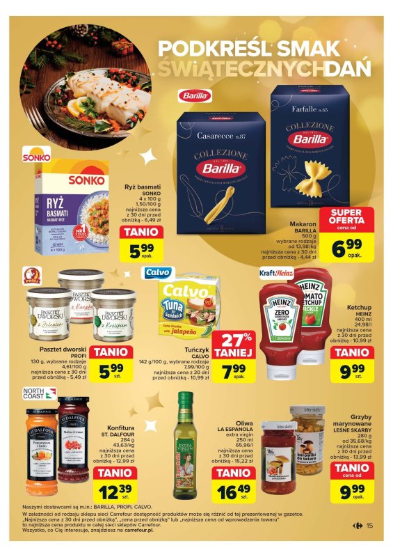 Carrefour - gazetka promocyjna Gazetka Rozsmakuj się w  Świętach w najlepszych cenach od wtorku 03.12 do wtorku 24.12 - strona 15