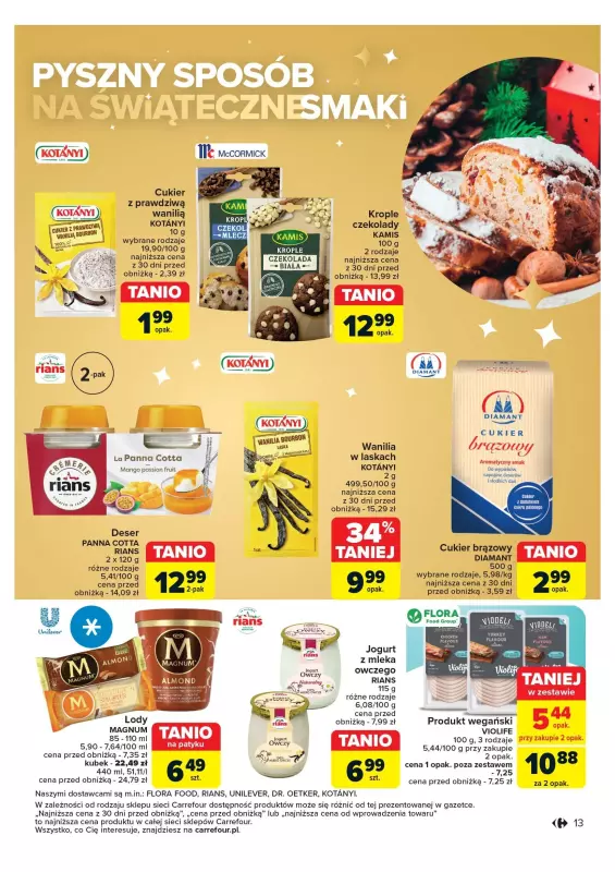 Carrefour - gazetka promocyjna Gazetka Rozsmakuj się w  Świętach w najlepszych cenach od wtorku 03.12 do wtorku 24.12 - strona 13