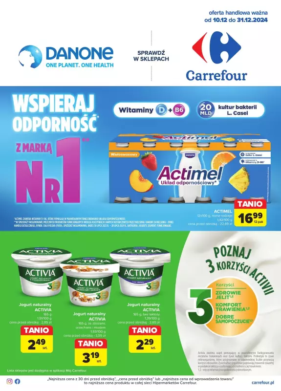 Carrefour - gazetka promocyjna Gazetka Wspieraj odporność od wtorku 10.12 do wtorku 31.12