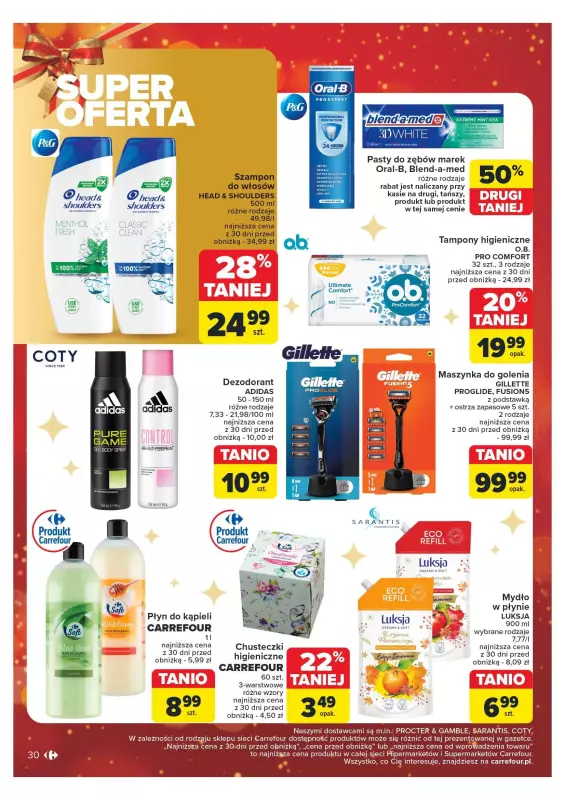 Carrefour - gazetka promocyjna Gazetka Carrefour od poniedziałku 16.12 do wtorku 24.12 - strona 30