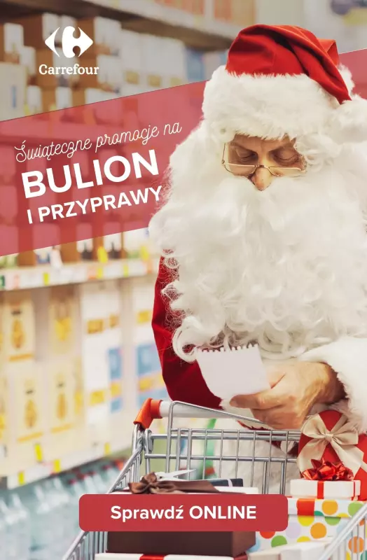 Carrefour - gazetka promocyjna Świąteczne promocje na BULION I PRZYPRAWY od czwartku 19.12 