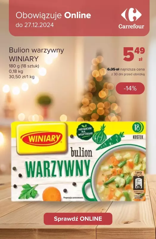 Carrefour - gazetka promocyjna Świąteczne promocje na BULION I PRZYPRAWY od czwartku 19.12  - strona 2