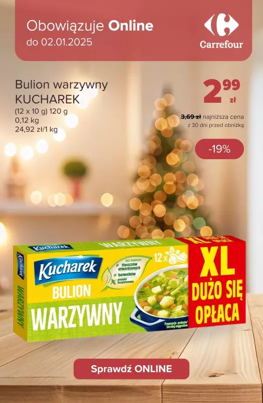 Carrefour - gazetka promocyjna Świąteczne promocje na BULION I PRZYPRAWY od czwartku 19.12  - strona 3