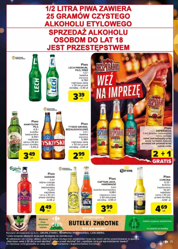 Carrefour - gazetka promocyjna Gazetka Carrefour od piątku 27.12 do soboty 04.01 - strona 15