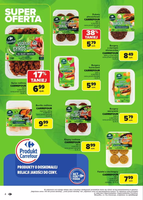 Carrefour - gazetka promocyjna Gazetka Act For Food od wtorku 07.01 do soboty 18.01 - strona 4