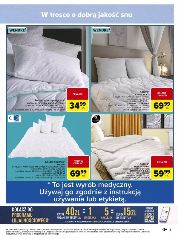 Carrefour - gazetka promocyjna Gazetka Ciepło miło i stylowo od poniedziałku 13.01 do niedzieli 26.01 - strona 3