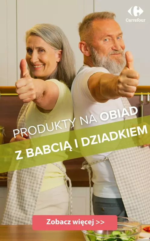 Carrefour - gazetka promocyjna Produkty na OBIAD na Dzień Babci i Dziadka od wtorku 14.01 