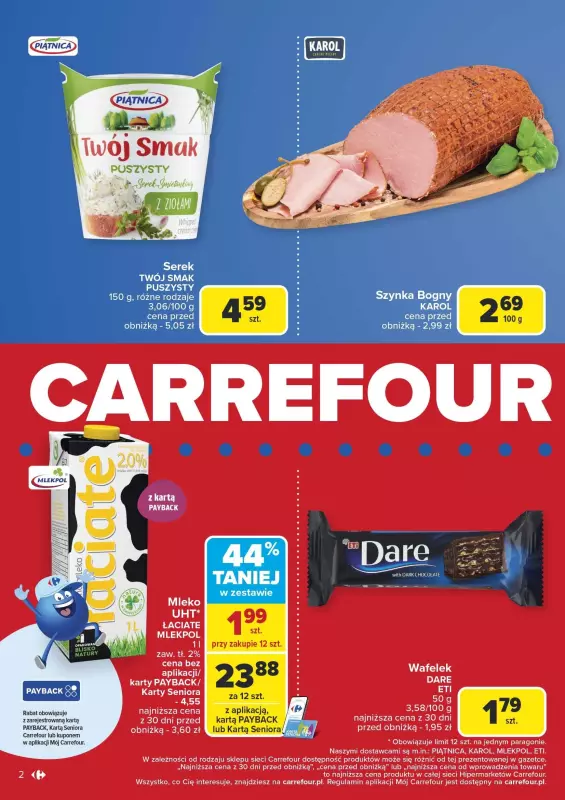 Carrefour - gazetka promocyjna Gazetka Carrefour króluje w Reducie od poniedziałku 20.01 do niedzieli 26.01 - strona 2