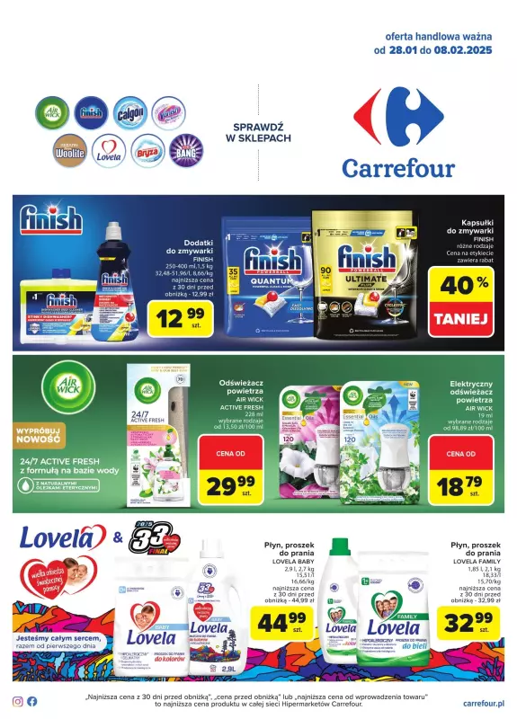 Carrefour - gazetka promocyjna Gazetka Czystość, którą poczujesz od wtorku 28.01 do soboty 08.02