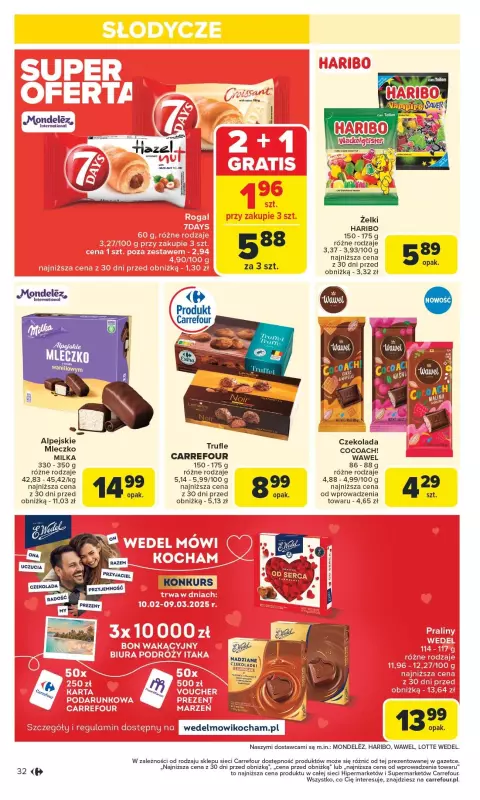 Carrefour - gazetka promocyjna Gazetka Carrefour od poniedziałku od poniedziałku 10.02 do soboty 15.02 - strona 32