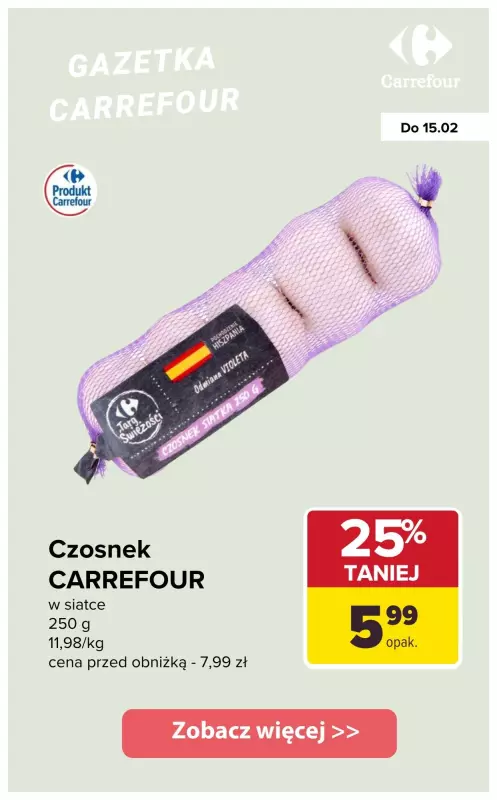 Carrefour - gazetka promocyjna Do -42% warzywa i zioła od wtorku 11.02 do soboty 15.02 - strona 8