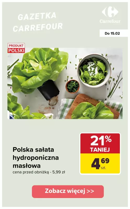 Carrefour - gazetka promocyjna Do -42% warzywa i zioła od wtorku 11.02 do soboty 15.02 - strona 6