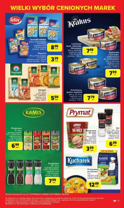 Carrefour - gazetka promocyjna Gazetka Carrefour od poniedziałku od poniedziałku 24.02 do soboty 01.03 - strona 47