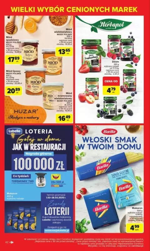 Carrefour - gazetka promocyjna Gazetka Carrefour od poniedziałku od poniedziałku 24.02 do soboty 01.03 - strona 42