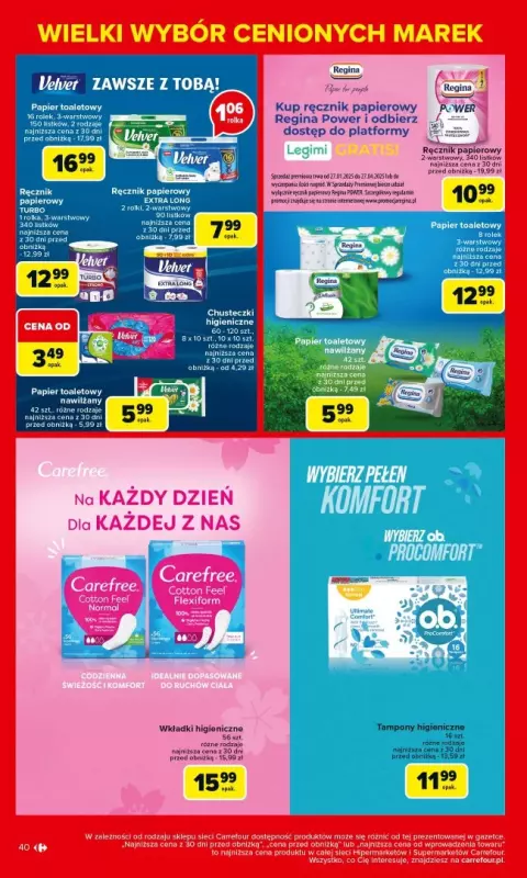 Carrefour - gazetka promocyjna Gazetka Łap markowe okazje od poniedziałku  do soboty 29.03 - strona 40