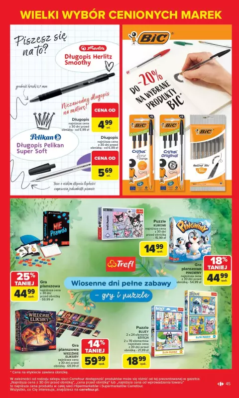 Carrefour - gazetka promocyjna Gazetka Znane marki, okazyjne ceny  do soboty 17.05 - strona 45