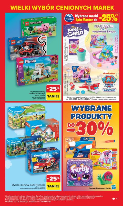 Carrefour - gazetka promocyjna Gazetka Znane marki, okazyjne ceny  do soboty 17.05 - strona 47