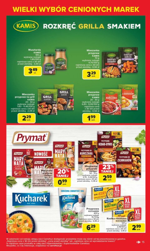 Carrefour - gazetka promocyjna Gazetka Znane marki, okazyjne ceny  do soboty 17.05 - strona 15