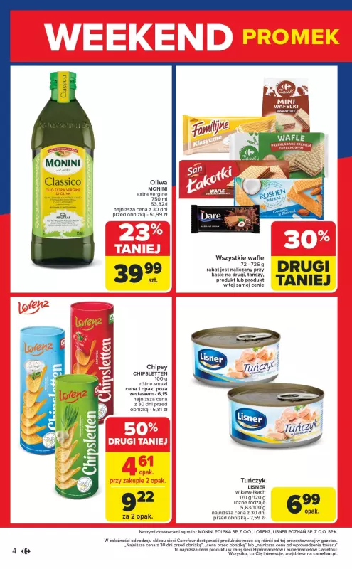 Carrefour - gazetka promocyjna Weekend promek już od czwartku  do soboty 10.05 - strona 4