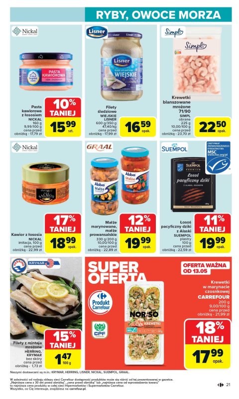Carrefour - gazetka promocyjna Gazetka Carrefour od poniedziałku  do soboty 17.05 - strona 23